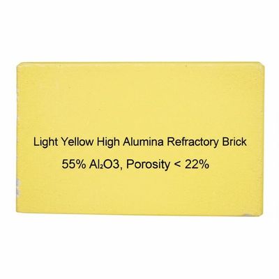Buy Light Yellow High Alumina Refractory Brick with 55% Al2O3 and Porosity Below 22% online manufacture